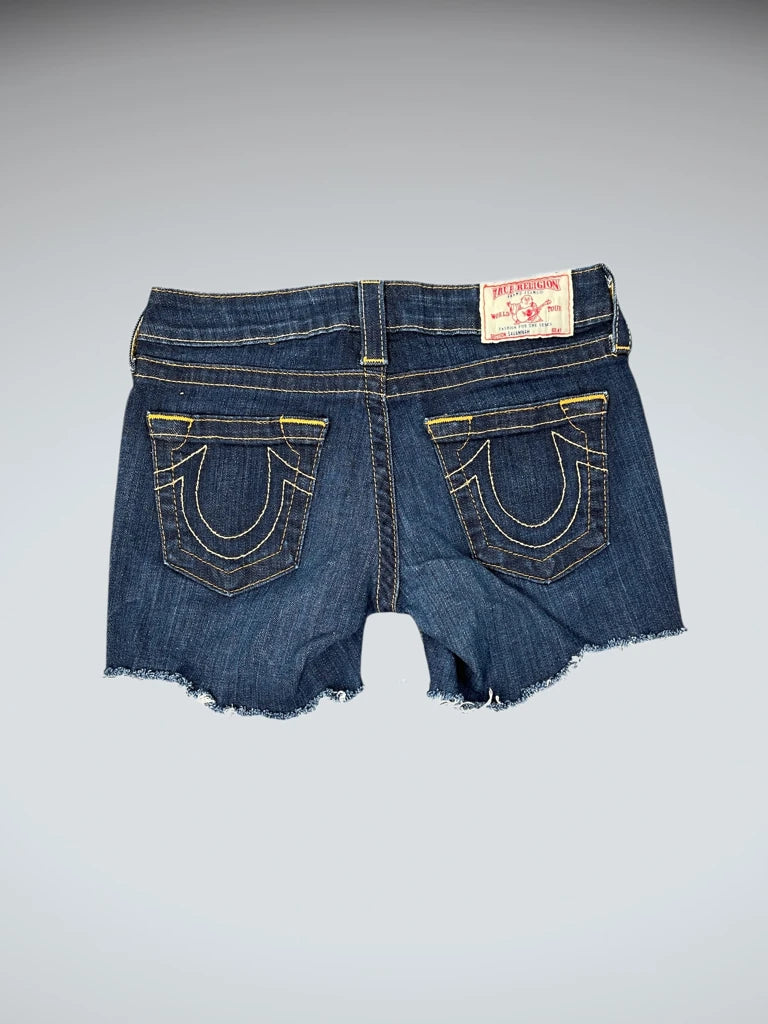 True Religion Dark Wash Cutoff Hotpants (XS)