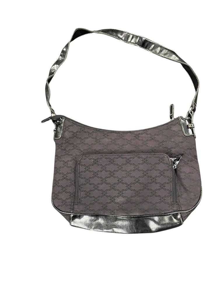 Purple and Black Pattern Shoulder Bag (ONESIZE)