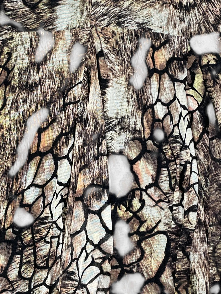 Wild Texture Midi Skirt (M)