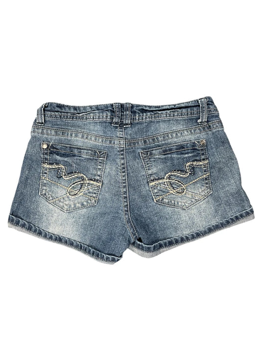 Wall Flavor Pocket Detail Blue Denim Skirt (L)