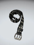 Iconic Grunge Double Grommet Black Belt (ONESIZE)
