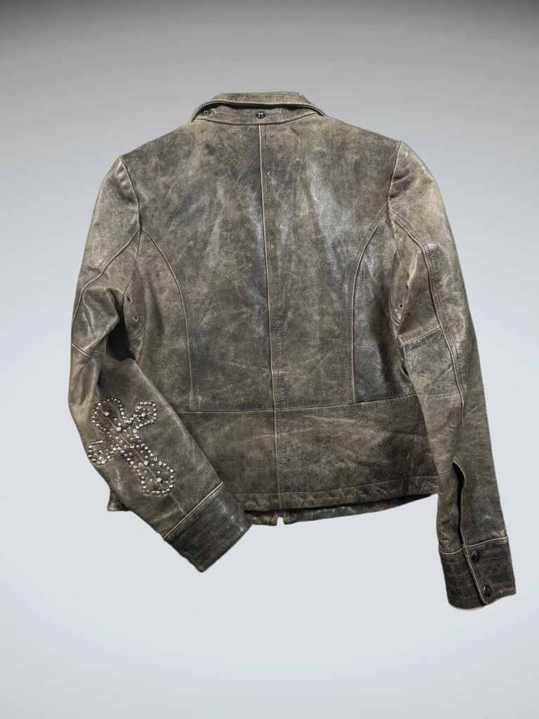 Oscar Leopold Washed Brown Vintage Jacket (S)