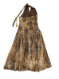 Serpent Skin Bodycon Midi Dress (XS)