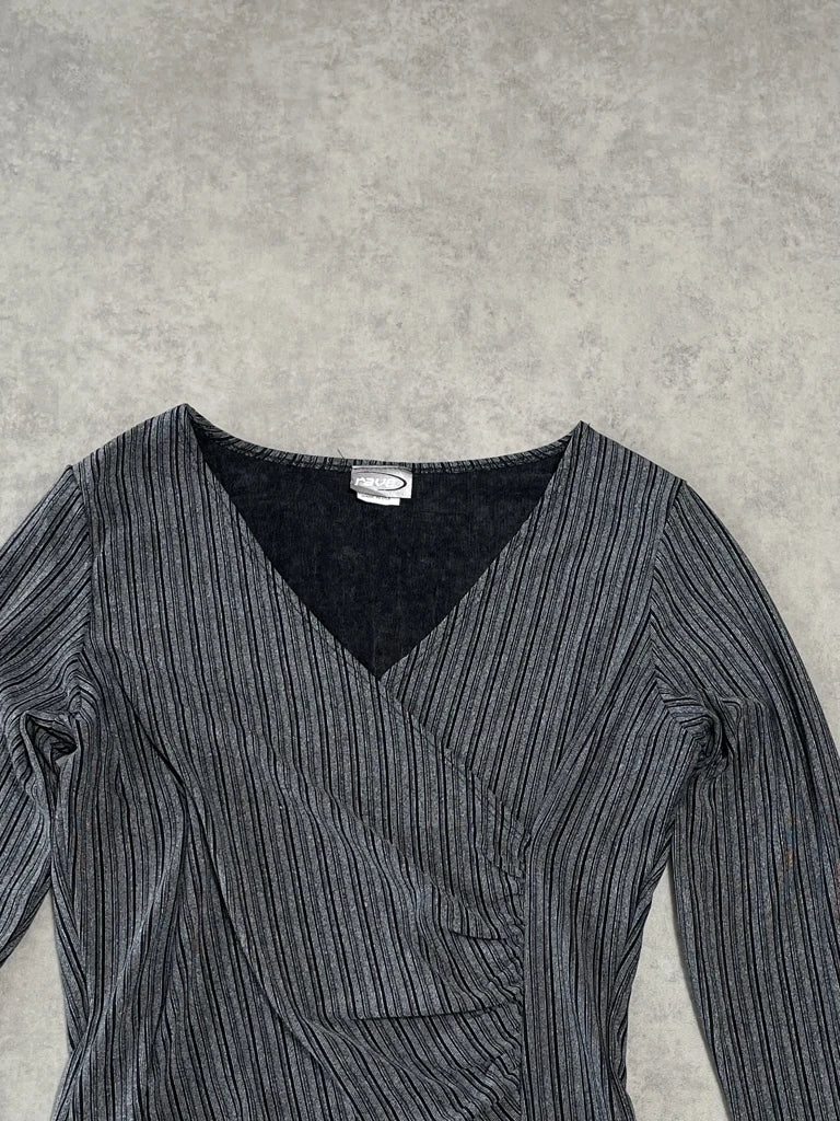 grey striped top