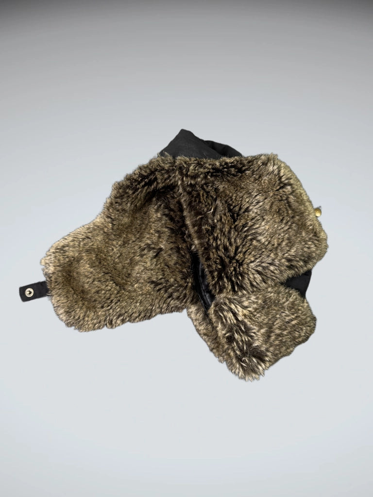 Edgy Black Aviator Pilot Trapper Hat (ONESIZE)