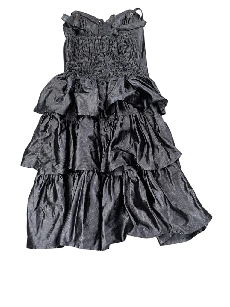 Black Ruffle Corset Dress (XS)