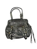 Black Studded Strap Tote Bag (ONESIZE)