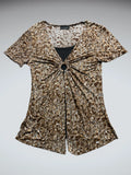 Brown Abstract Pattern Tunic (S)
