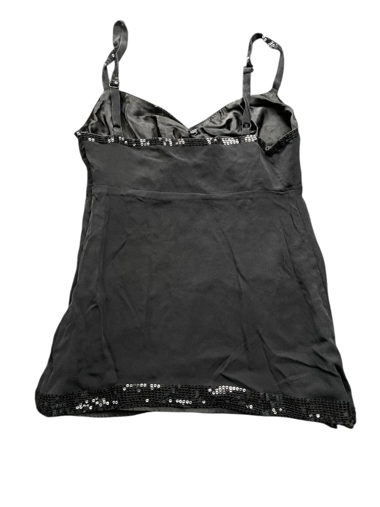 Black Sequin Embellished Camisole Top (S)
