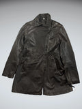 Brown Vintage Leather Coat (M)