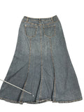 St. John’s Bay Blue Denim Midi Skirt (S)