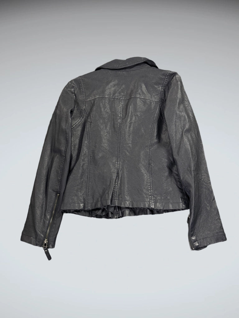 Max Studio Black Faux Leather Jacket Women (S)