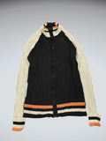 Diss Black Full-Zip Ribbed Sweater (M)