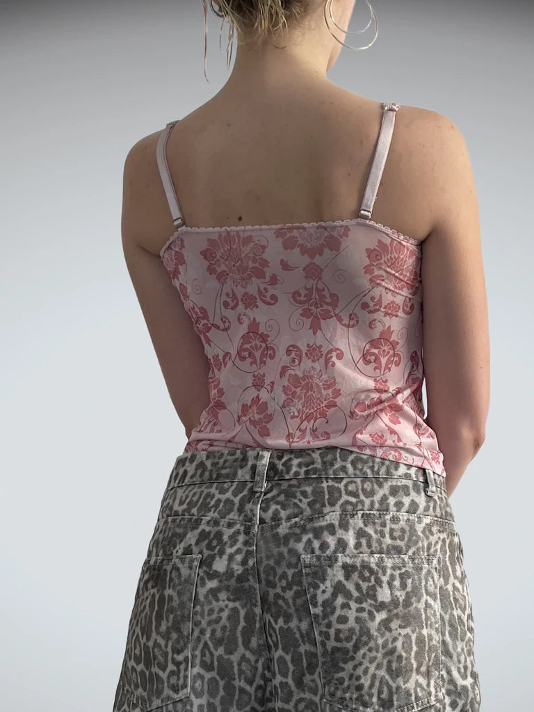 versailles babe – pink corset cami (S?)