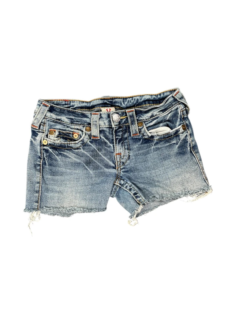 True Religion Light Wash Cutoff Denim Hotpants (XS)
