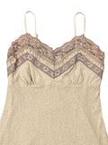 Beige Satin Sleep Top (S)