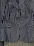 Navy Blue Tailored Blazer with Structured Silhouette (M)