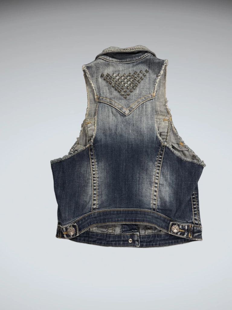 Silver Jeans Classic Blue Denim Vest Women (M)