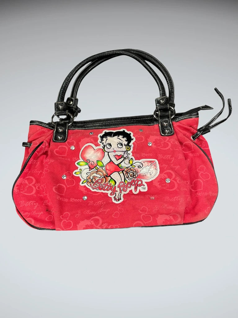 Betty Boop Red Graphic Tote Bag (ONESIZE)