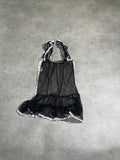 black lingerie dress with white lace (S)