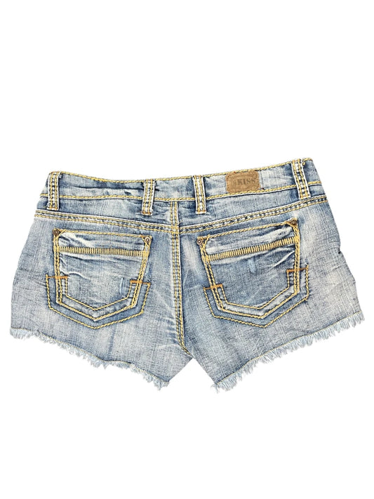 light washed denim hotpants (M)