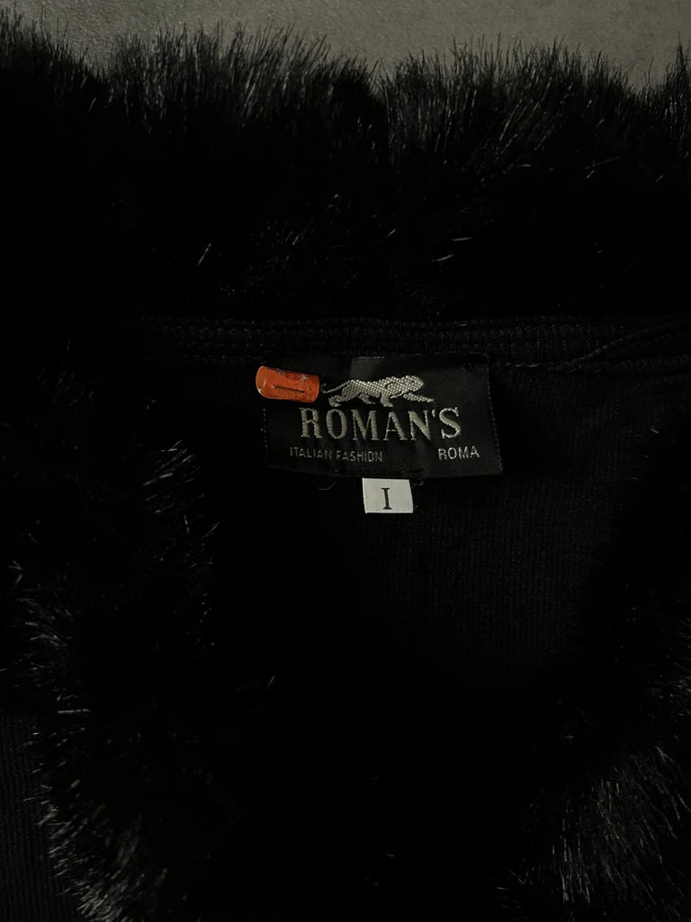 Y2K fur collar top