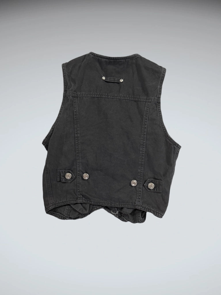 Credentials Black Button Vest Women (S)