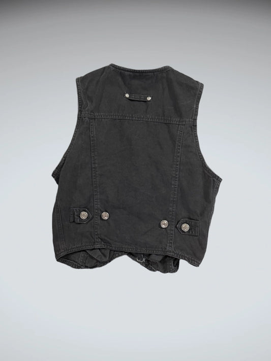 Credentials Black Button Vest Women (S)
