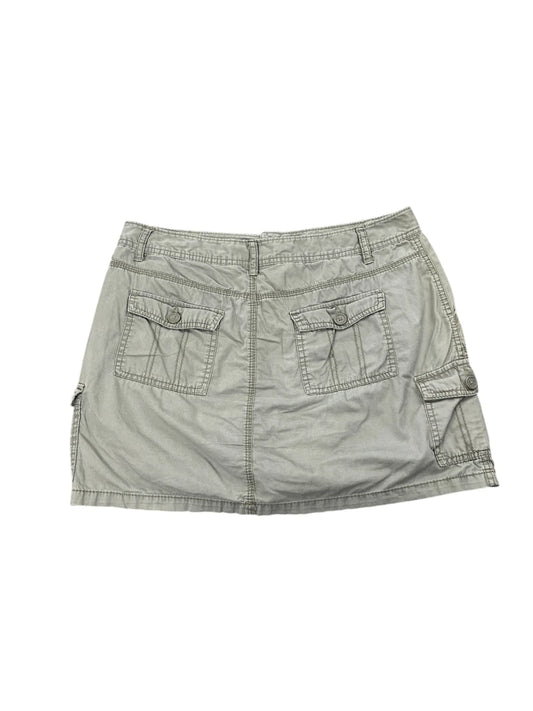 Grey Cargo Cotton Mini Skirt (L)