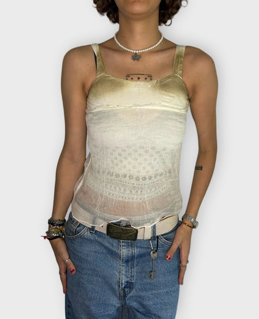 White straps top