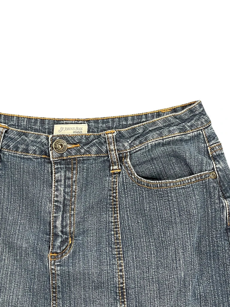 St. John’s Bay Blue Denim Midi Skirt (S)