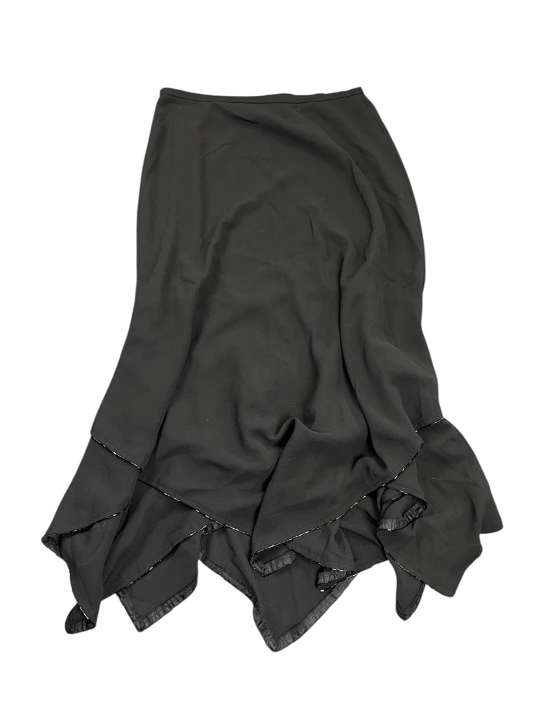 Noir Elegance High Waist Maxi Skirt (S)