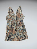 Midnight Paisley Wrap Top (S)