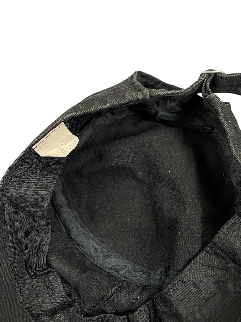 Black Rhinestone Cross Military Cap (ONESIZE)