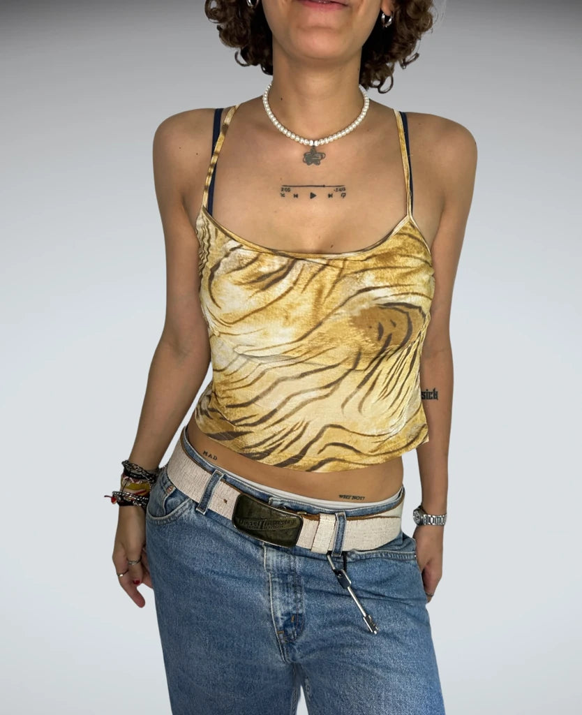 Tiger print crop top
