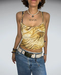 Tiger print crop top