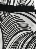 Zebra Print Belted Asymmetric Top (M)