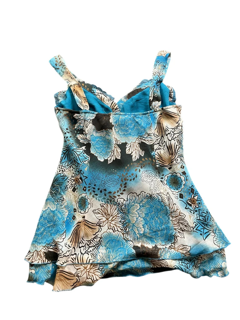 Ocean Bloom Tie Top (S)