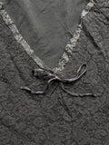Black Lace Bow Detail Top (S)