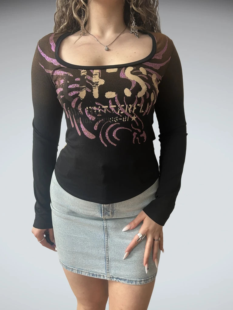 Y2K pattern long sleeve