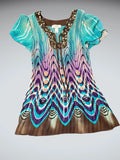 Ocean Wave Sequin Top (M)