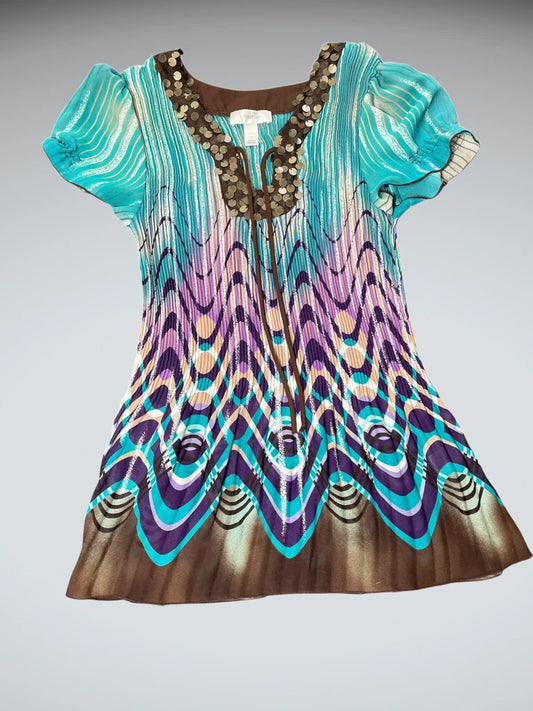 Ocean Wave Sequin Top (M)