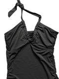 Black Halter Bikini Style Top (S)