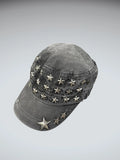 Grey Star Embellished Military Cap (ONESIZE)