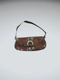 Fiorelli Brown Suede Snake Trim Shoulder Bag (ONESIZE)