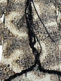 Animal Print Earth Tone Ruffle Dress (S)