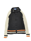 Diss Black Full-Zip Ribbed Sweater (M)