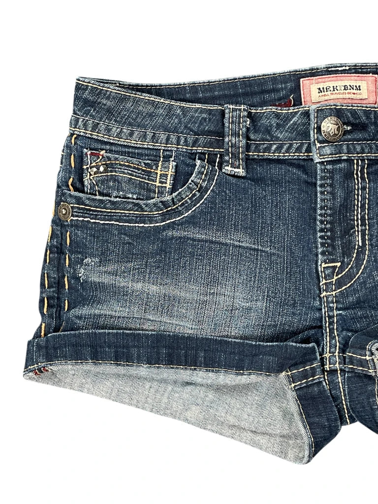 Mek Anm Blue Classic Denim Hotpants (L)