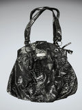 Black Shiny Snakeskin Effect Bag (ONESIZE)