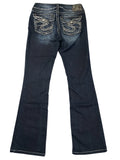 Dark Wash Bootcut Jeans with Contrast Stitching (S)